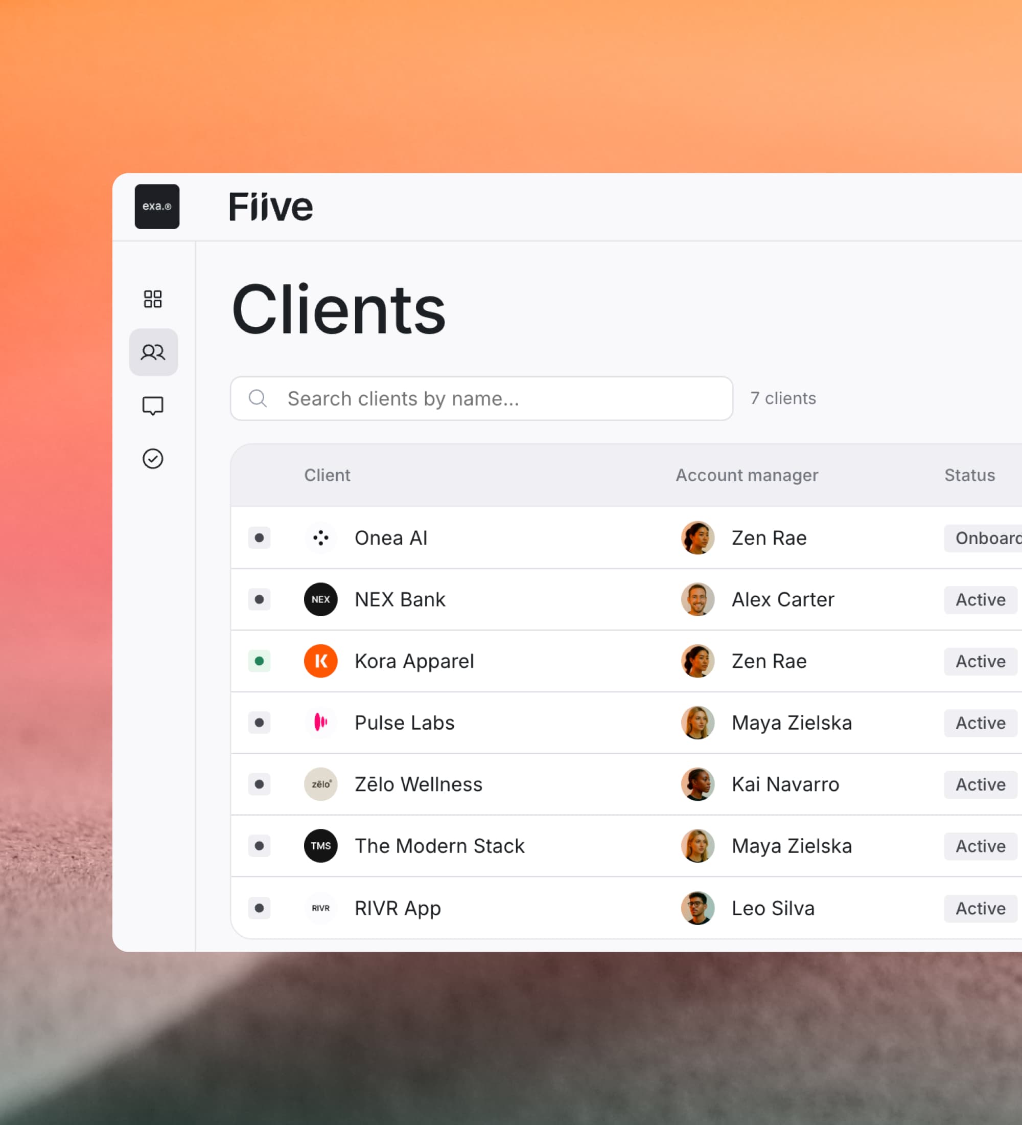 All your clients, in one place