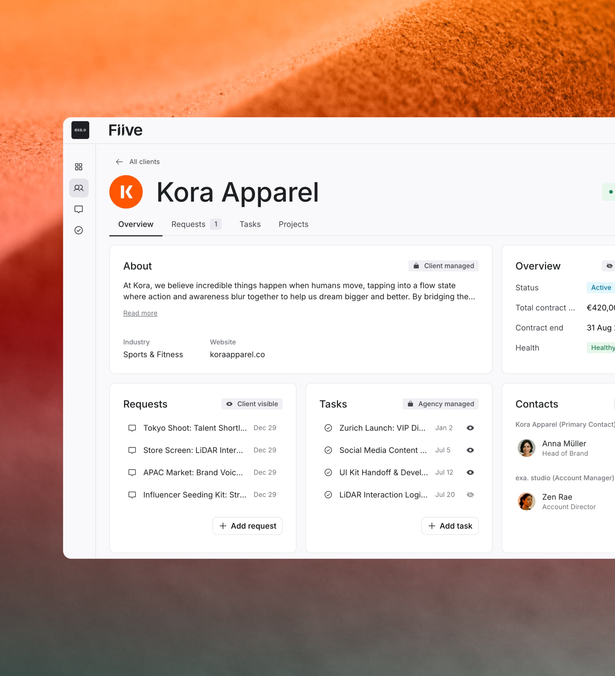 Collaborate across clients